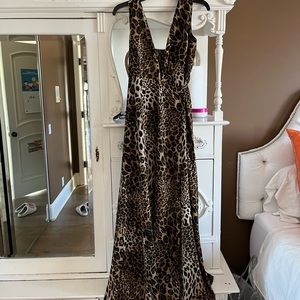 Beautiful Aqua Cheetah Print Dress